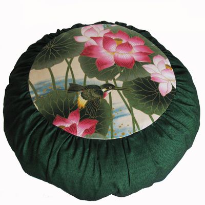 Boon Decor Meditation Cushion Zafu Pillow for Children - Lotus and Hummingbird