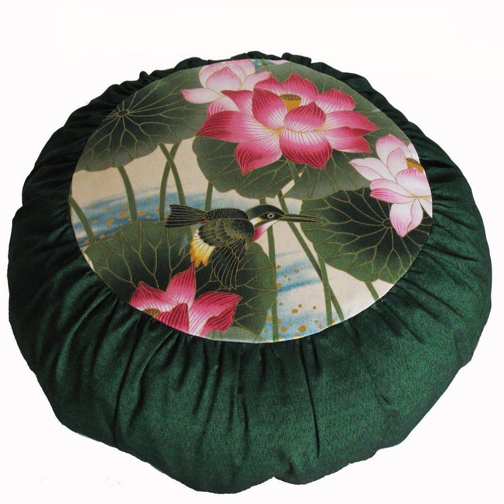 Boon Decor Meditation Cushion Zafu Pillow for Children - Lotus and Hummingbird