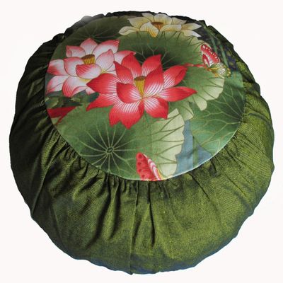 Boon Decor Meditation Cushion Zafu Pillow for Children - Lotus and Butterflies