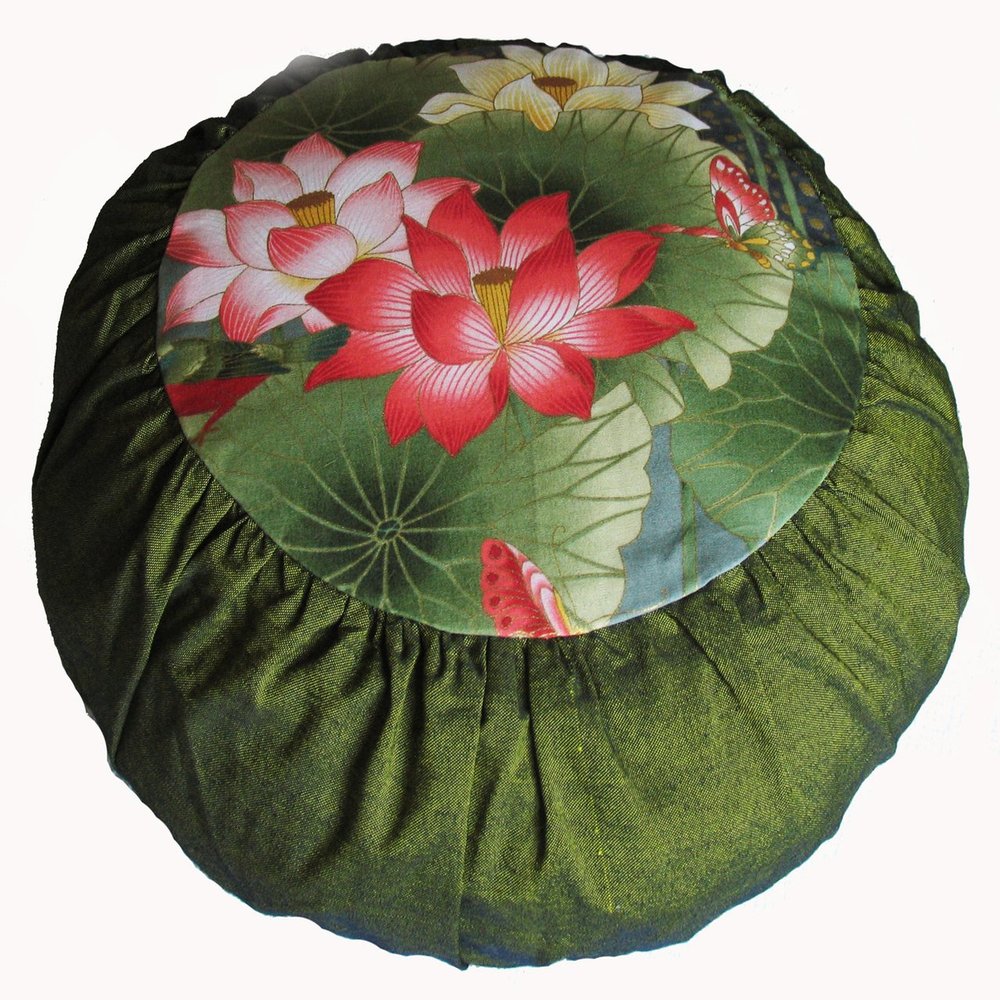 Boon Decor Meditation Cushion Zafu Pillow for Children - Lotus and Butterflies