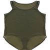 sandbank Mens Sexy Sheer Mesh Wrestling Singlet Bodysuit Leotards Underwear (US L, Army Green) view 2