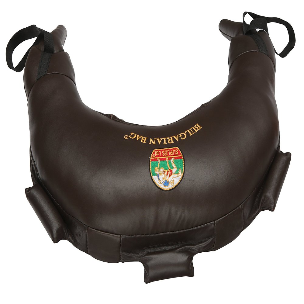 Bulgarian Bag Suples Original - Genuine Leather Size XXL (75 lb.) (Fitness, Wrestling, Judo, Grappling, Functional Training, MMA, Sandbag), Brown