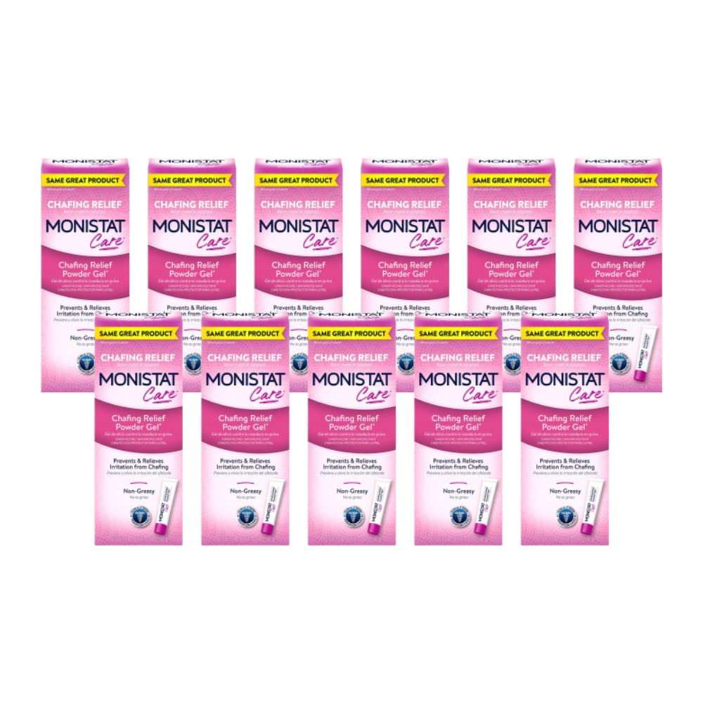Monistat Care Chafing Relief Powder Gel, Anti-Chafe Protection, 1.5 oz. (Pack of 11)