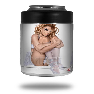 Ballerina Sexy Pinup Girl - Decal Style Skin Wrap fits Yeti Rambler Colster and RTIC Can (Cooler NOT Included)