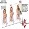 Ballerina Sexy Pinup Girl - Decal Style Skin Wrap fits Yeti Rambler Colster and RTIC Can (Cooler NOT Included) view 3