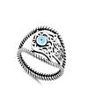 Sideways Hand of God Filigree Hamsa Ring .925 Sterling Silver Band Size 8 view 2