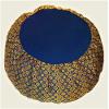 Meditation Cushion Zafu Pillow Buckwheat - Silk Brocade Royal Blue view 1