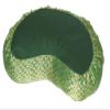 Meditation Cushion Zafu Pillow Buckwheat - Crescent Silk Brocade Green view 1