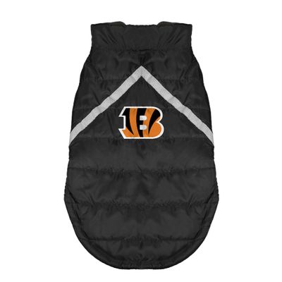 Littlearth Unisex-Adult NFL Cincinnati Bengals Pet Puffer Vest, Team Color, X-Large