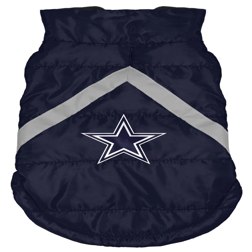 Littlearth Unisex-Adult NFL Dallas Cowboys Pet Puffer Vest, Team Color, Small