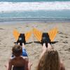 Sun Tails Mermaid Monofin (Orange, Nunui - Teen/Adult Size) view 2