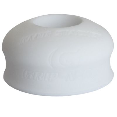 Grip-N-Rip Knob Stacker Choke-Up Ring for Baseball/Softball Bats Provides Choking Up Space & Relief from Bat Sting, Stackable for Custom Fit and Comfort (White)