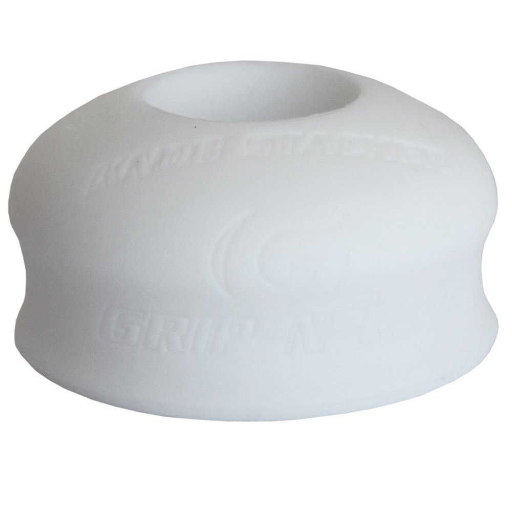 Grip-N-Rip Knob Stacker Choke-Up Ring for Baseball/Softball Bats Provides Choking Up Space & Relief from Bat Sting, Stackable for Custom Fit and Comfort (White)