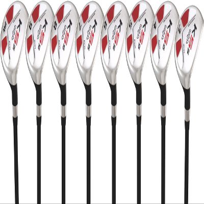 Senior Mens Majek Golf All Hybrid Complete Full Set which Includes #3 4 5 6 7 8 9 PW Senior Flex Graphite Shafts with K5 Design Midsize Grips Right Handed New Utility A Flex Clubs