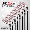 Senior Mens Majek Golf All Hybrid Complete Full Set which Includes #3 4 5 6 7 8 9 PW Senior Flex Graphite Shafts with K5 Design Midsize Grips Right Handed New Utility A Flex Clubs view 2