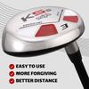 Senior Mens Majek Golf All Hybrid Complete Full Set which Includes #3 4 5 6 7 8 9 PW Senior Flex Graphite Shafts with K5 Design Midsize Grips Right Handed New Utility A Flex Clubs view 4