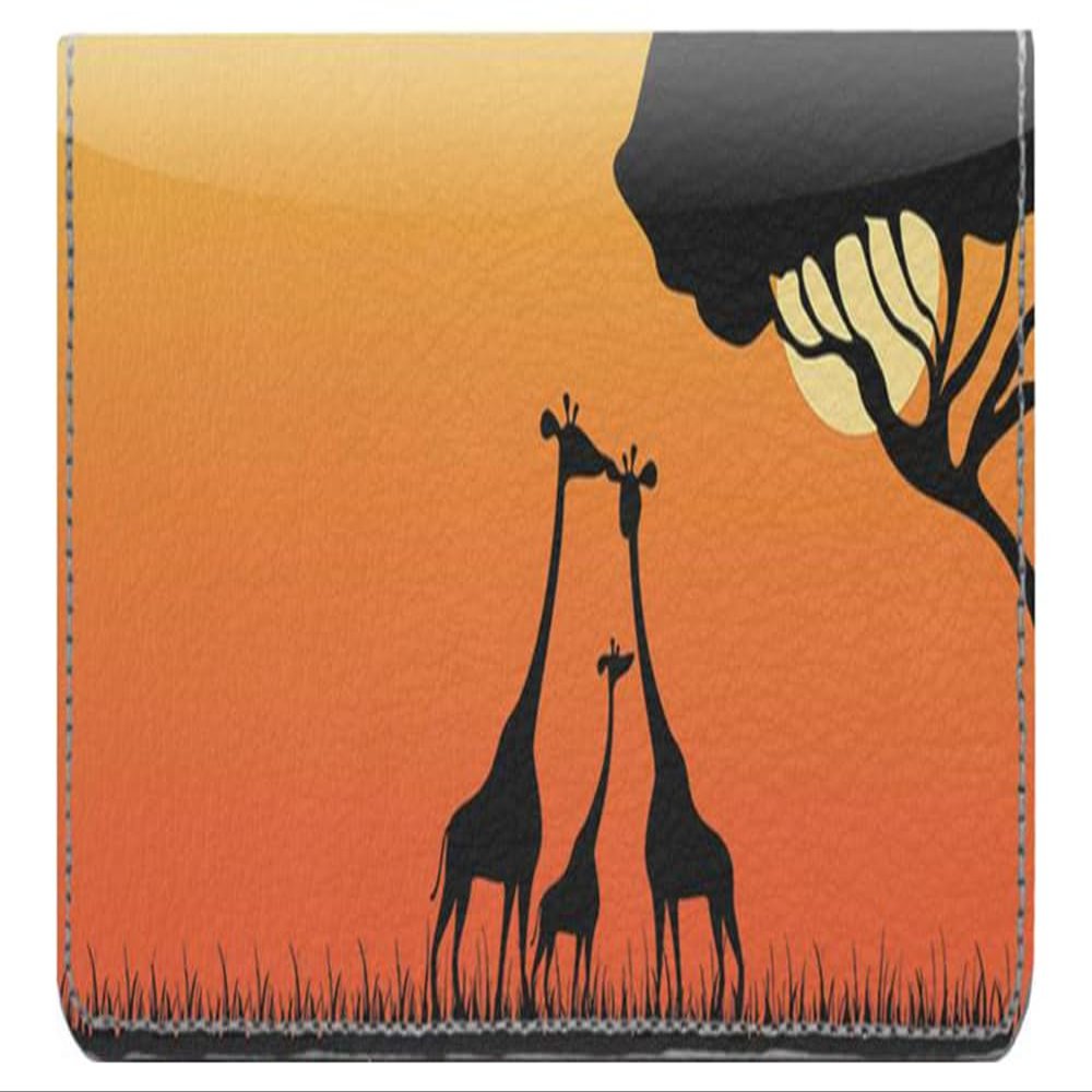 123 Cheap Checks Giraffe Silhouettes Designer Checkbook Cover, with Credit Card Slots and Pen Loop