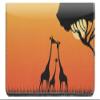 123 Cheap Checks Giraffe Silhouettes Designer Checkbook Cover, with Credit Card Slots and Pen Loop view 1
