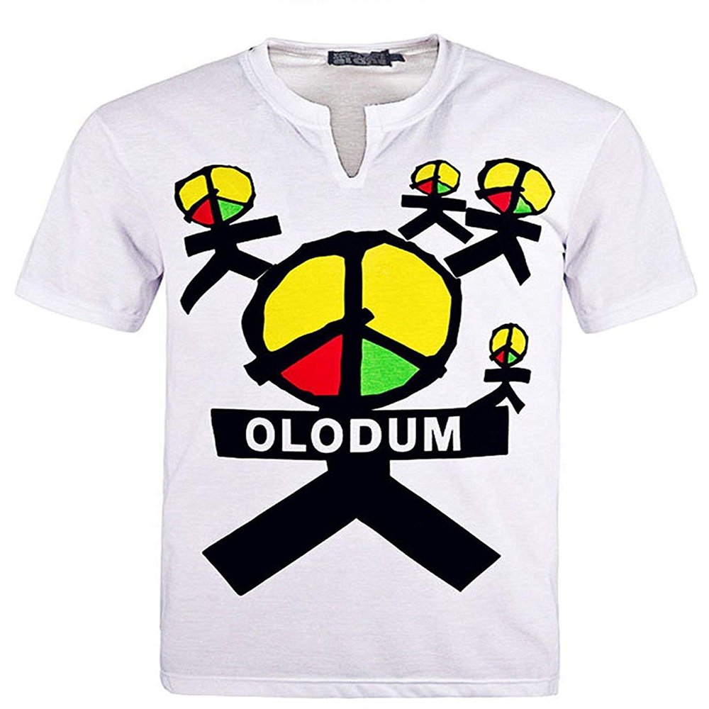 MJ Olodum T-shirt MJ Costume They Don't Care About Us Shirts (S, White)