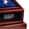 Flag Case, Display Case & Urn, Cherry Wood Case Holds Flag, Display Medals and Holds Cremation Ashes, Veteran, Military Urn for Ashes, Adult Sized Cremation Urn view 2