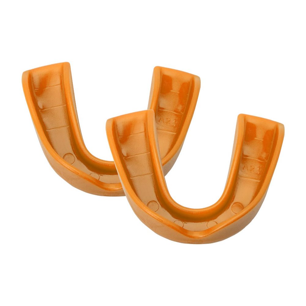 Adams Adult USA Mouth Guard with No Straps (2 Pack), Gold