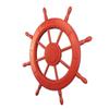 Hampton Nautical Wheel-24-106 Red 24"-Wooden Ships Steering Wheel Decoration view 3