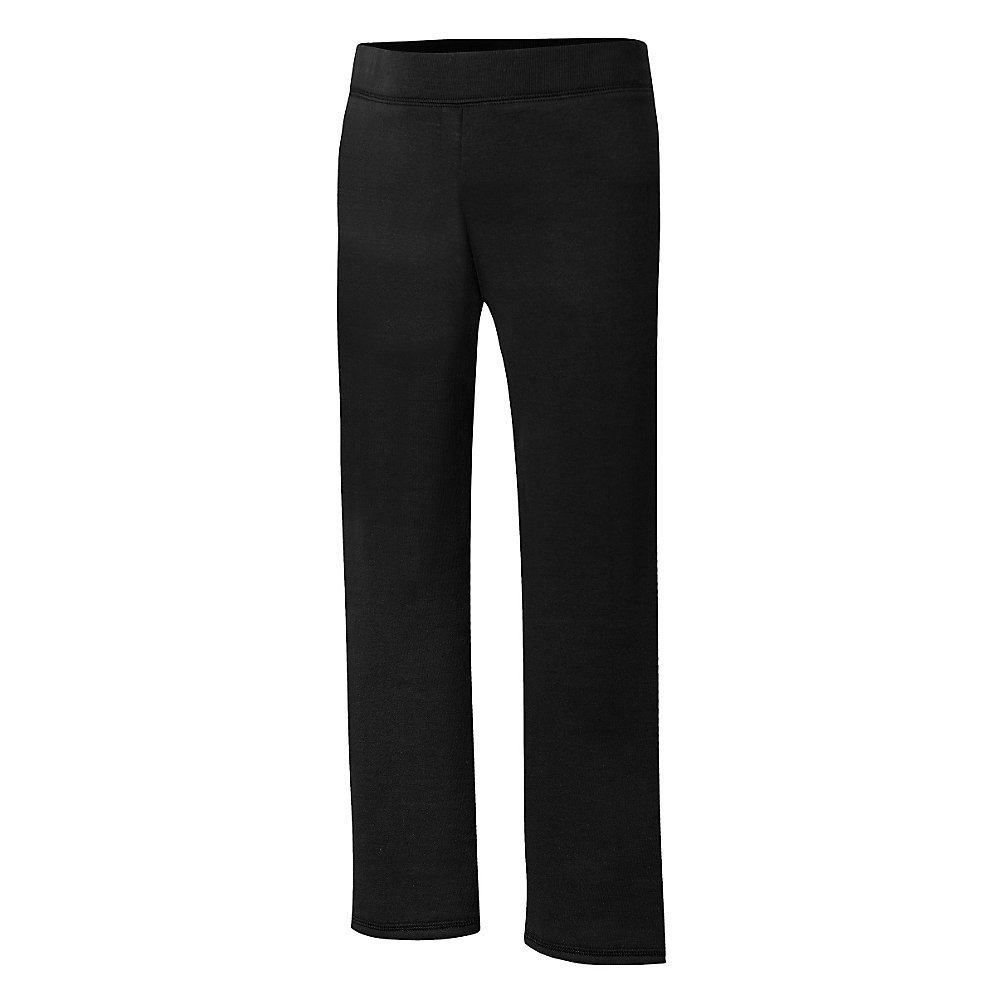 Hanes girls Comfortsoft Ecosmart Open Bottom Leg Sweatpants Pants, Black, Small US