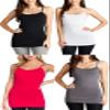 4 Pack Active Basic Women's Basic Tank Top (1X,Black, White, Fuchsia, Charcoal) view 1