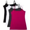 4 Pack Active Basic Women's Basic Tank Top (2X,Magenta/White/Charcoal/Black) view 1