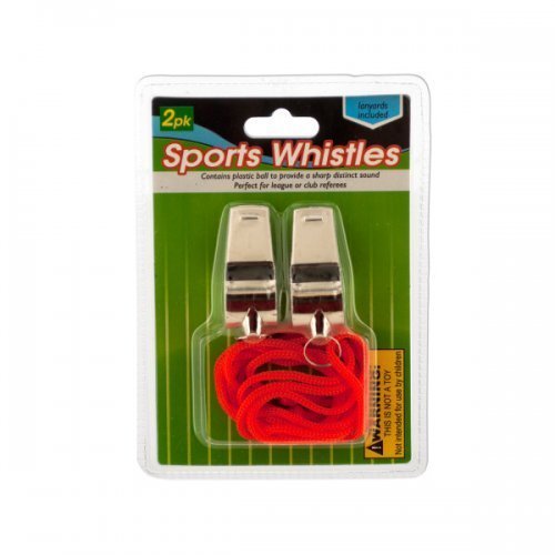 Bulk Buys Sports Whistles with Lanyards - Pack of 12