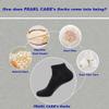 Mens Cotton & Pearl-Fiber Ankle Socks, Novelty Low Cut Socks Decrease Odor Moisture-Wicking Soft Comfy Breathable Sock for Sweaty Feet (Black, 5 Pack) view 3