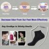 Mens Cotton & Pearl-Fiber Ankle Socks, Novelty Low Cut Socks Decrease Odor Moisture-Wicking Soft Comfy Breathable Sock for Sweaty Feet (Black, 5 Pack) view 4