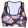 Sister Amy Young Girl Aerobics Gym Dance Yoga Vest Printed Sports Bra Top Vest Cute Skull L view 1