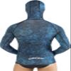 Cressi Hunter Hooded Rash Guard Top Long Sleeve Rash Guards, Camo Blue, XXX-Large view 2