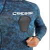 Cressi Hunter Hooded Rash Guard Top Long Sleeve Rash Guards, Camo Blue, XXX-Large view 3