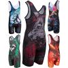KO Sports Gear Unisex Wrestling Singlet for Adult Wrestlers - Wrestling Singlet for Men & Women - Bold Durable Uniform, Stretchy Breathable Material - Lion of Judah, Adult Small view 1