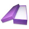 888 Display - Pack of 12 Boxes of 2" x 8" x 7/8"H Purple Cotton Filled Jewelry Boxes view 2