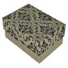 888 Display - Pack of 20 Boxes of 3 1/4" x 2 1/4" x 1"H Damask Print Cotton Filled Jewelry Boxes