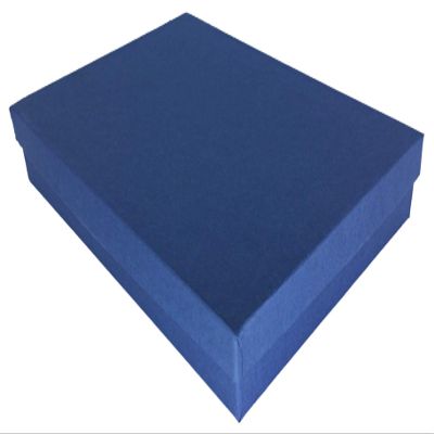 888 Display - Pack of 6 Boxes of 7" x 5" x 1 1/4" H Dark Navy Kraft Cotton Filled Jewelry Boxes