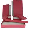 888 Display - Pack of 25 Boxes of 2 7/16" x 1 5/8" x 13/16" H Red Kraft Cotton Filled Jewelry Boxes view 2