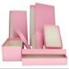 888 Display USA, Inc - Pack of 8 Boxes 3 1/2" x 3 1/2" x 1 7/8" H Made in USA Light Pink Cotton Filled Jewelry Boxes view 2