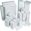 888 Display - Pack of 6 Boxes of 7 1/8" x 5 1/8" x 1 1/8"H White Textured Cotton Filled Jewelry Boxes view 2