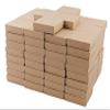 888 Display - Pack of 15 Boxes of 3 1/2" x 3 1/2" x 1"H Natural Kraft Tone Cotton Filled Jewelry Boxes view 1