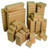 888 Display - Pack of 15 Boxes of 3 1/2" x 3 1/2" x 1"H Natural Kraft Tone Cotton Filled Jewelry Boxes view 2
