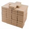 888 Display - Pack of 8 Boxes of 3 3/4" x 3 3/4" x 2"H Natural Kraft Tone Cotton Filled Jewelry Boxes view 3