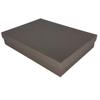 888 Display - Pack of 10 Boxes of 5 7/16" x 3 1/2" x 1"H Chocolate Kraft Cotton Filled Jewelry Boxes view 1
