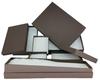 888 Display - Pack of 10 Boxes of 5 7/16" x 3 1/2" x 1"H Chocolate Kraft Cotton Filled Jewelry Boxes view 2