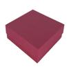 888 Display - Pack of 15 Boxes of 3 1/2" x 3 1/2" x 7/8" H Red Kraft Cotton Filled Jewelry Boxes