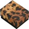 888 Display - Pack of 10 Boxes of 5 3/8" x 3 7/8" x 1"H Leopard Print Cotton Filled Jewelry Boxes view 1