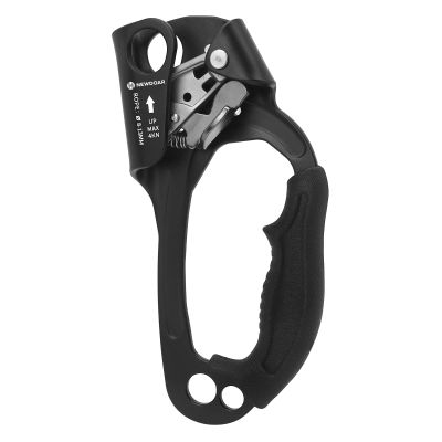 NewDoar Right Hand Ascender Rock Climbing Tree Arborist Rappelling Gear Equipment CE Certified Rope Clamp for 8~13MM Rope(Right Hand Pro Black)
